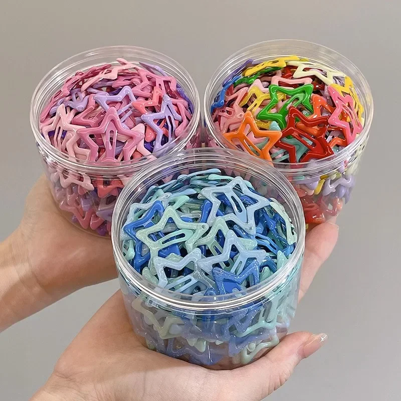 Body Jewelry Wholesale - Presilhas de Cabelo Estrela Coloridas Kawaii