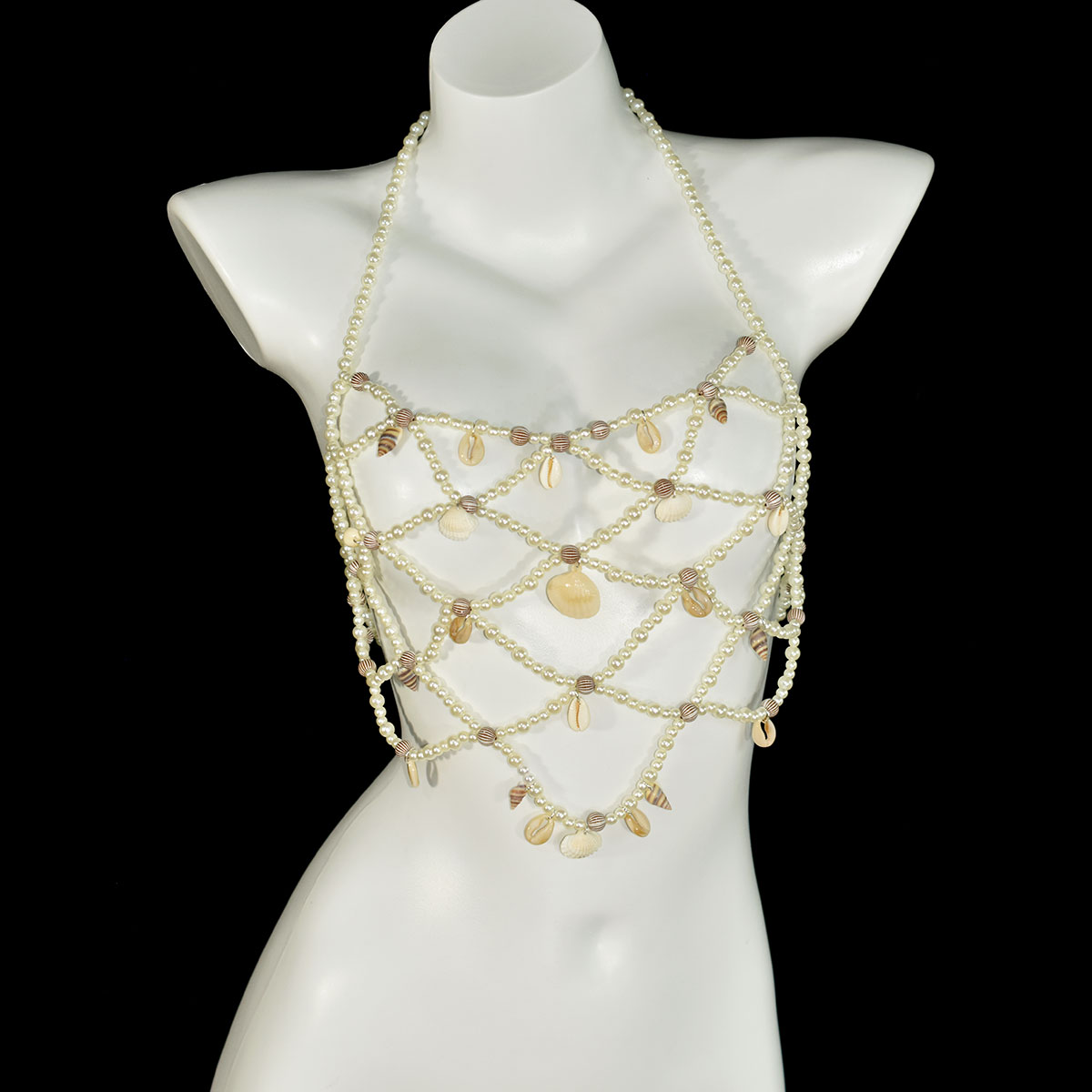 Body Jewelry Retainers - Moda imitação de pérola sutiã cintura
