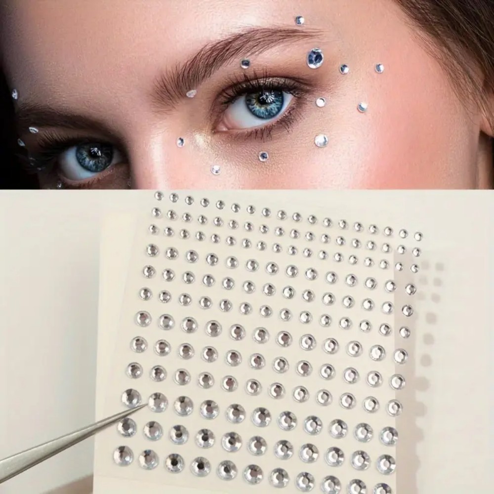 Body Jewelry Stickers - 165 pçs adesivos de strass autoadesivos,