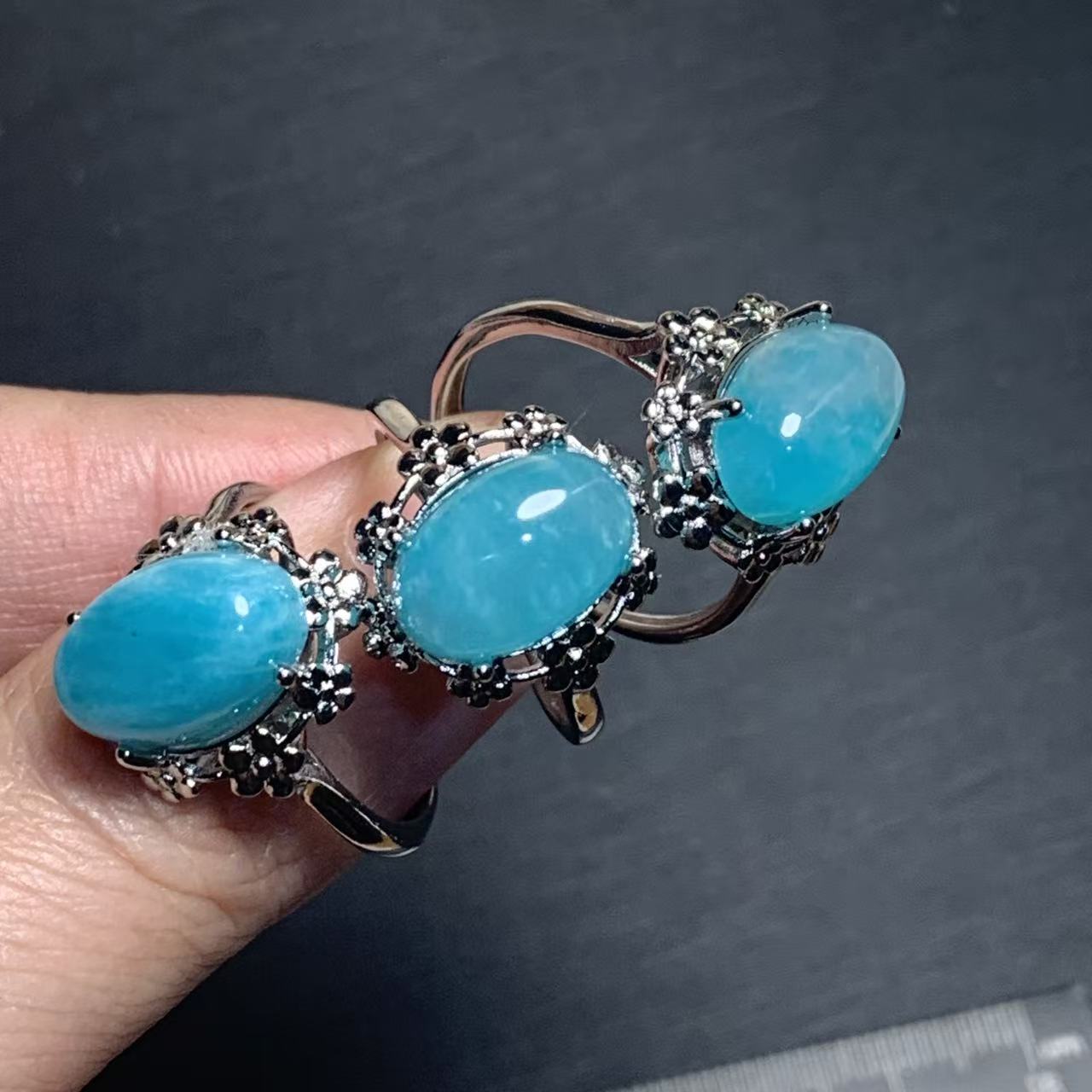 Body Jewelry Wholesale - Anel Ajustável de Amazonita Natural 46,