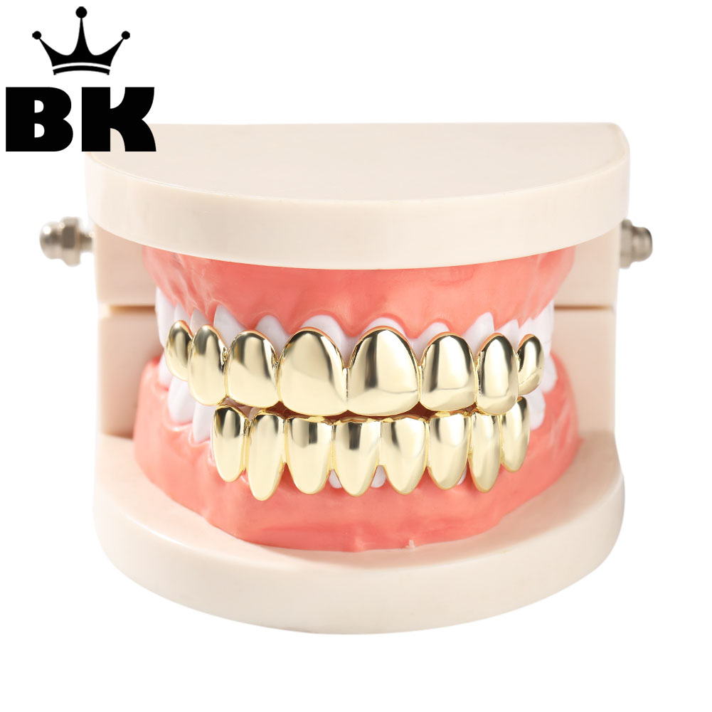 Body Jewelry Lot - THE BLING KING-Conjunto Grillz Polido, Superior