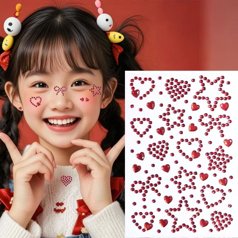 Body Jewelry Stickers - 1 Folha de Adesivos Coloridos de