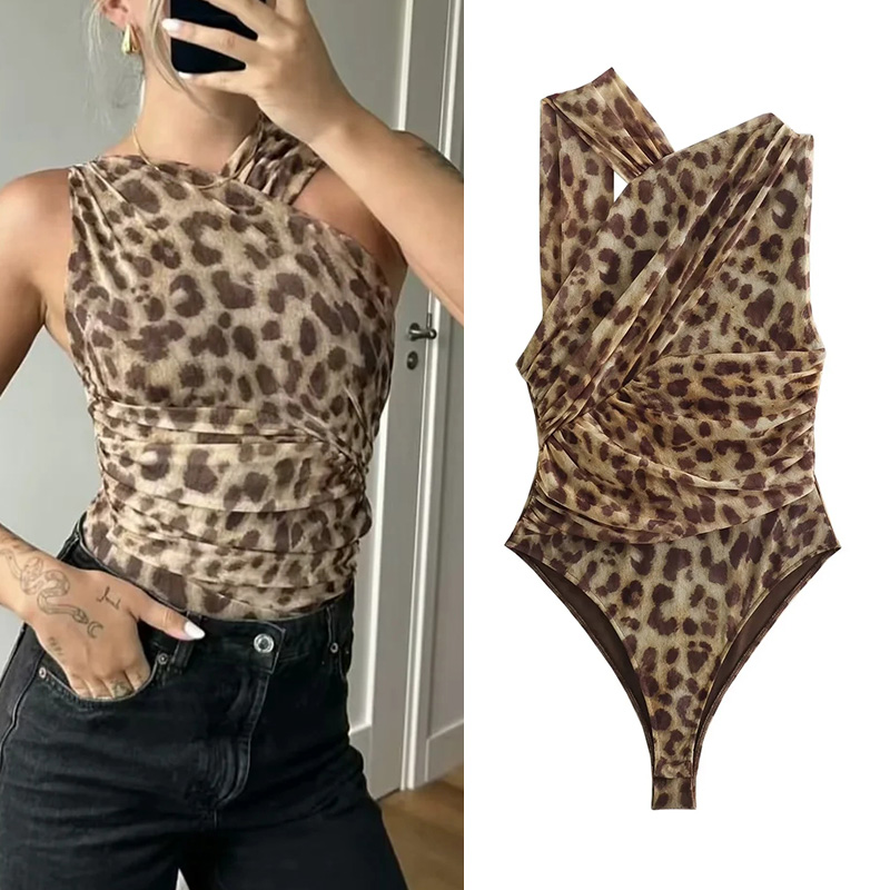 Body Jewelry Underwear - Muyer 2025 mulher corpo leopardo impressão
