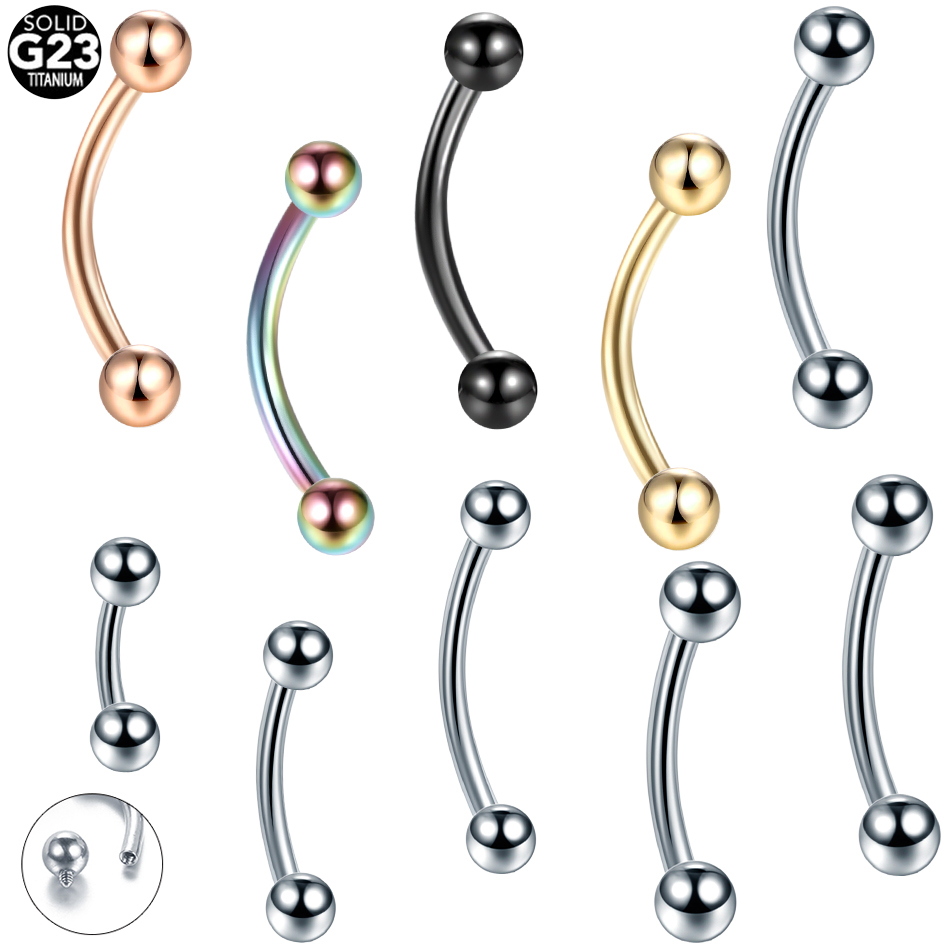Body Jewelry Lip Ring - 10 pçs/lote g23 titânio sobrancelha banana