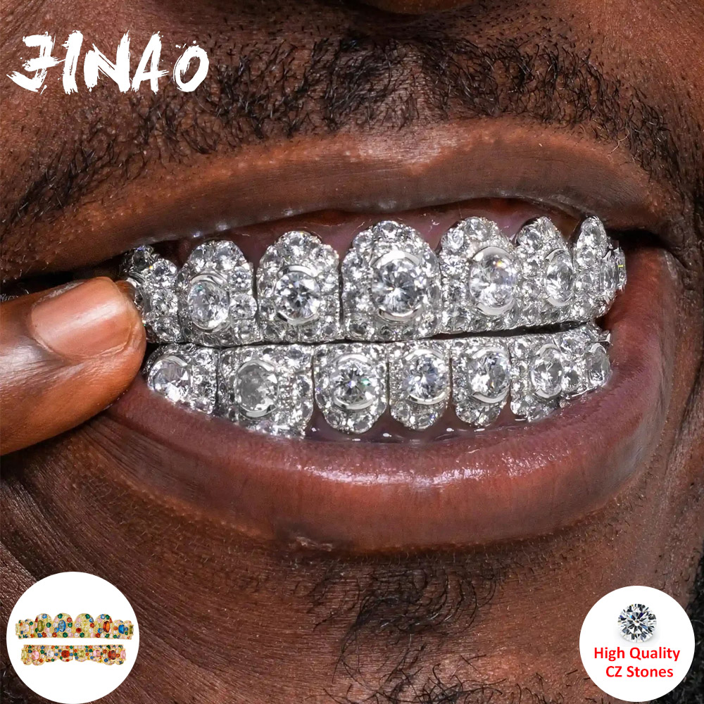 Body Jewelry Lot - JINAO Hip Hop Grillz Completo Cravejado