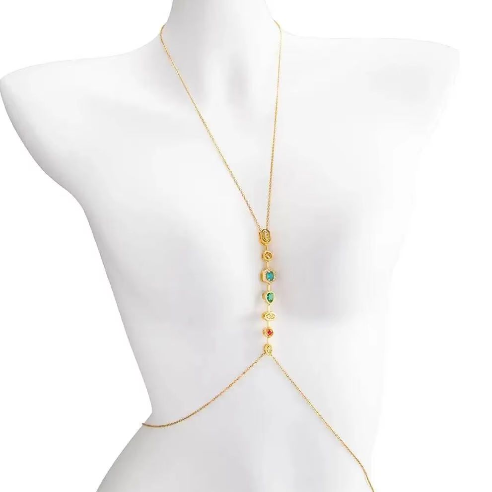Body Jewelry Women - Corrente de Cintura e Peito Feminina