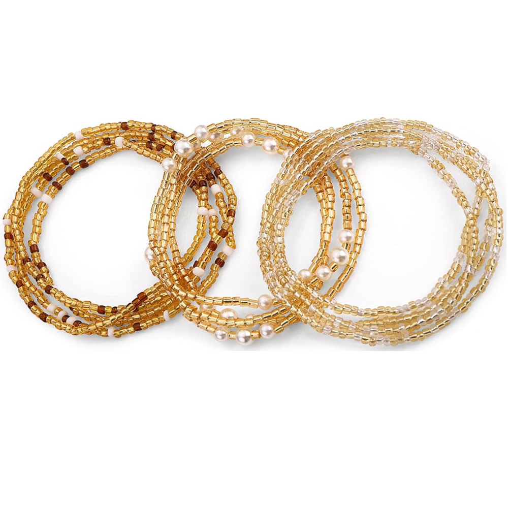 Body Jewelry Lot - Conjunto de Correntes de Cintura Elásticas