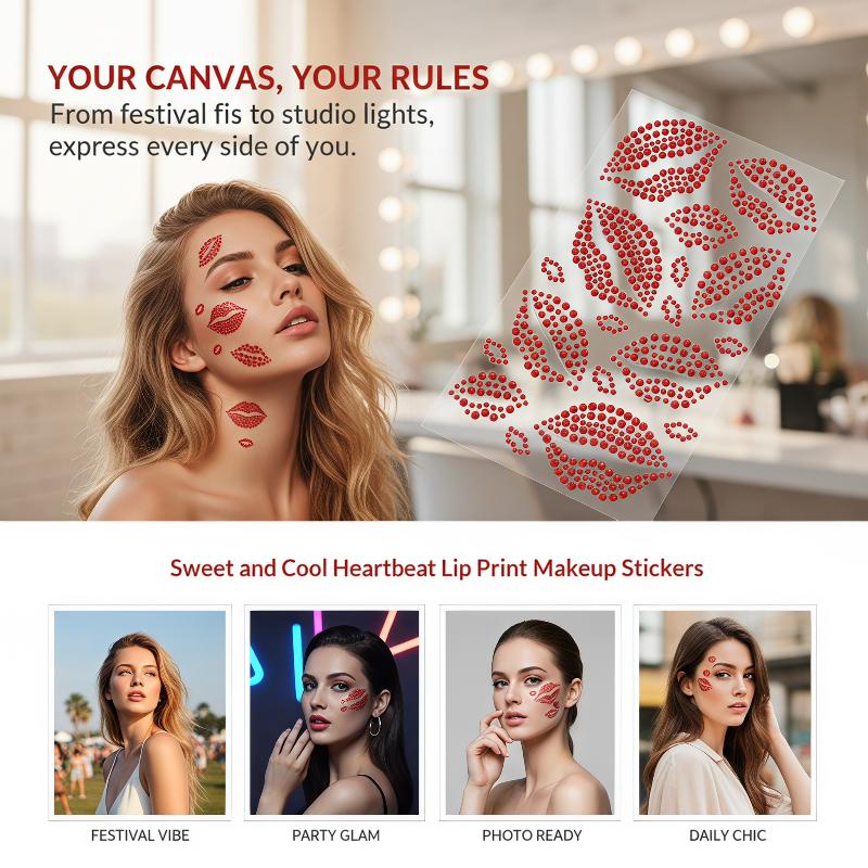 Body Jewelry Stickers - Adesivo de Strass Realista em Formato