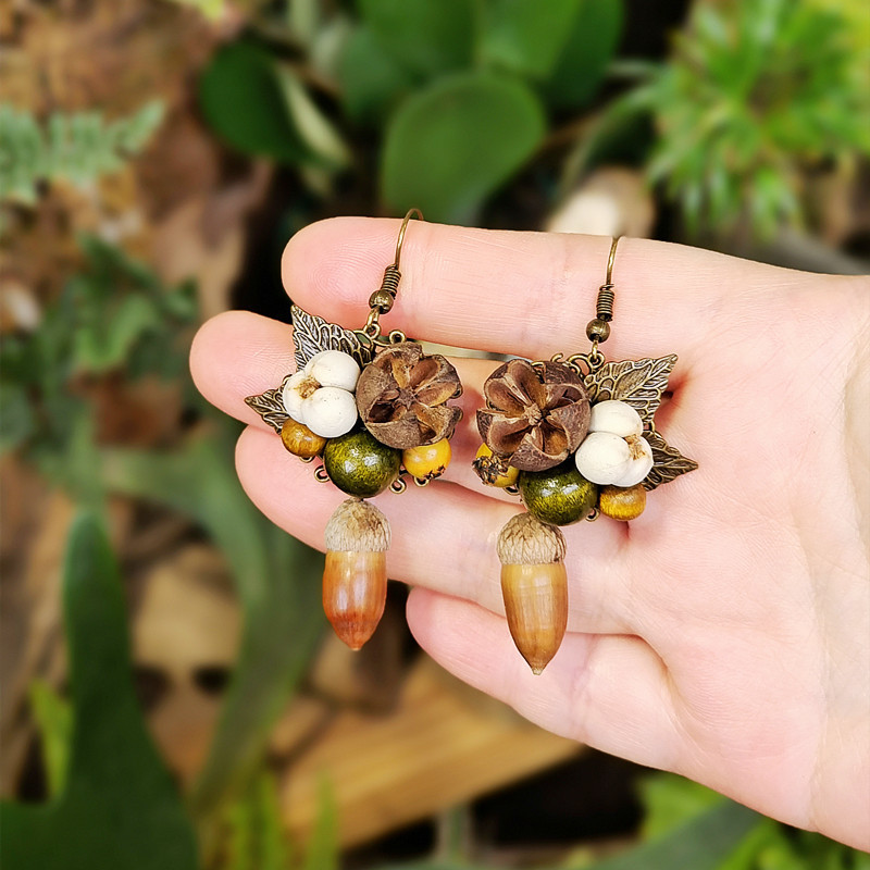 Body Jewelry Wholesale - Brincos Vintage de Madeira com Design
