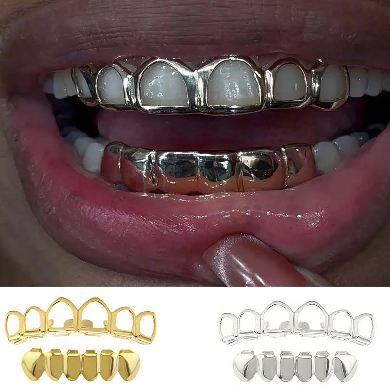 Body Jewelry Lot - Um conjunto de enfeites dentários hip-hop