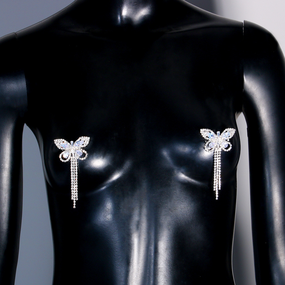 Sexy strass borboleta borla ma - Body Jewelry Stickers avaliação e preço