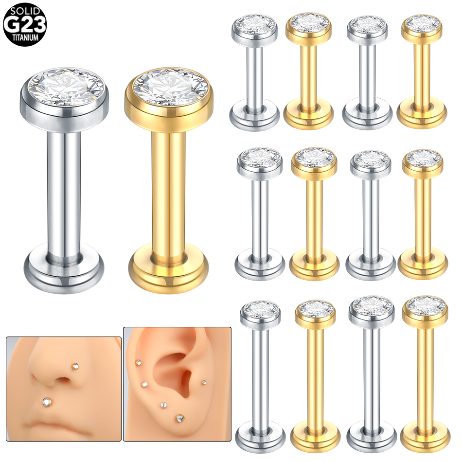 10 peças piercings labret de t - Body Jewelry Lip Ring avaliação e preço