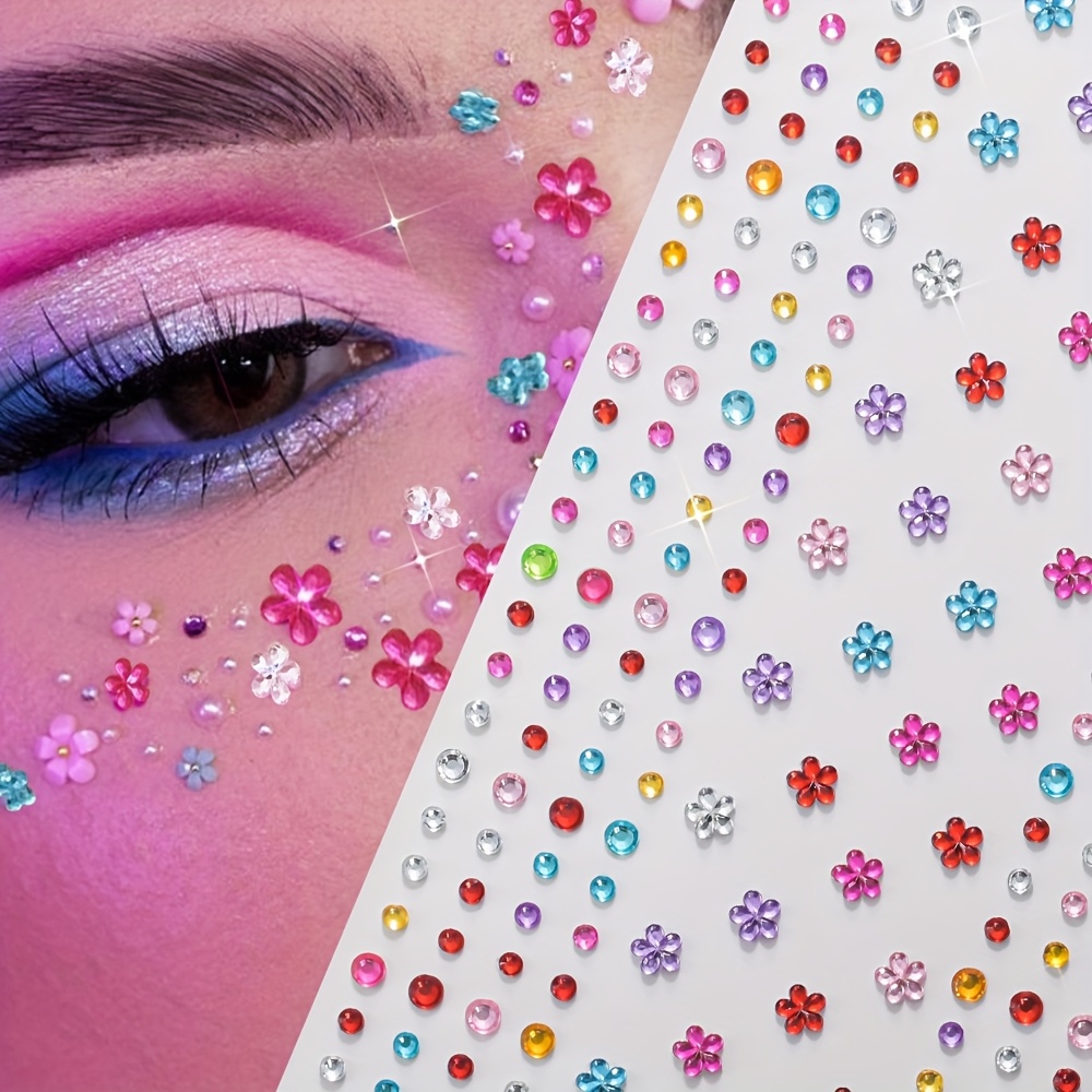 1 Folha de Adesivos Coloridos  - Body Jewelry Stickers avaliação e preço