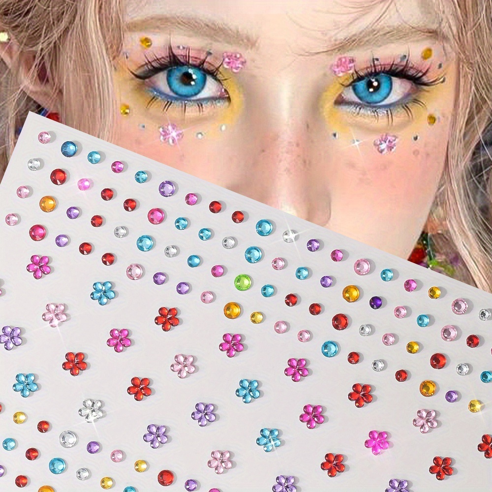 1 Folha de Adesivos Coloridos  - Body Jewelry Stickers avaliação e preço