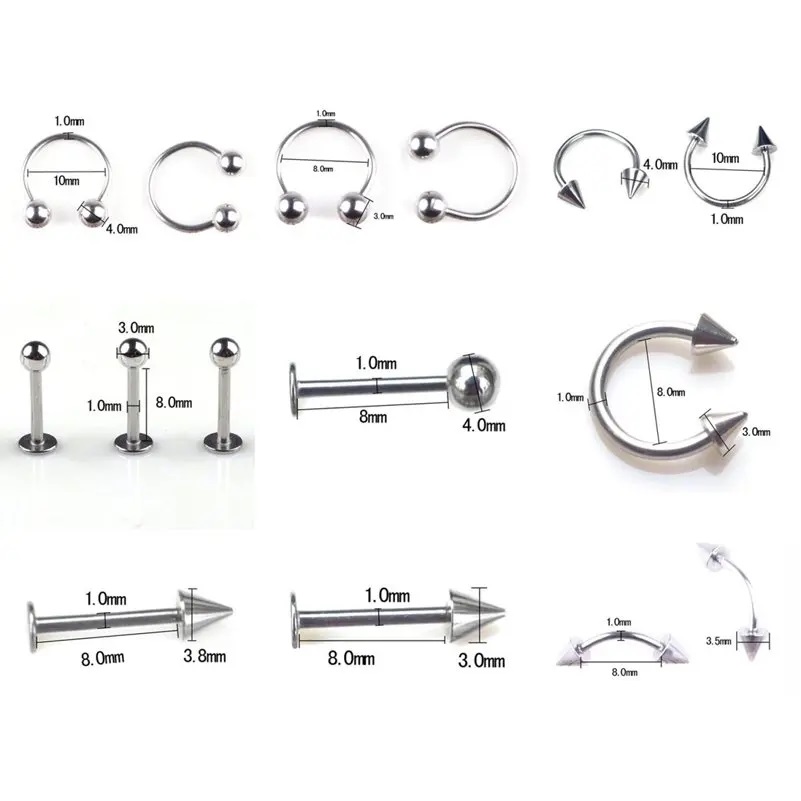 45/80/110 peças estilos mistos - Body Jewelry Storage avaliação e preço