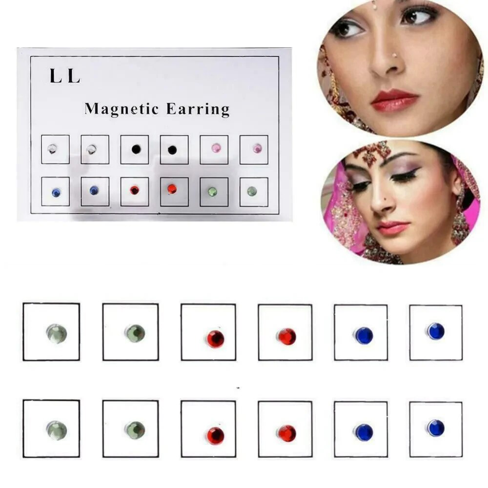 12 pçs/cartão falso tricheiro  - Body Jewelry Lip Ring avaliação e preço