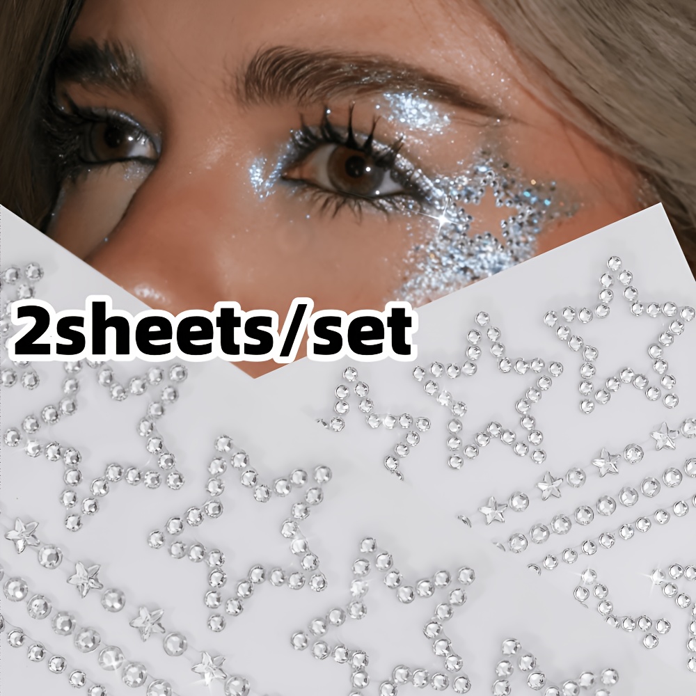 1/2 Folha de Adesivos de Stras - Body Jewelry Stickers avaliação e preço