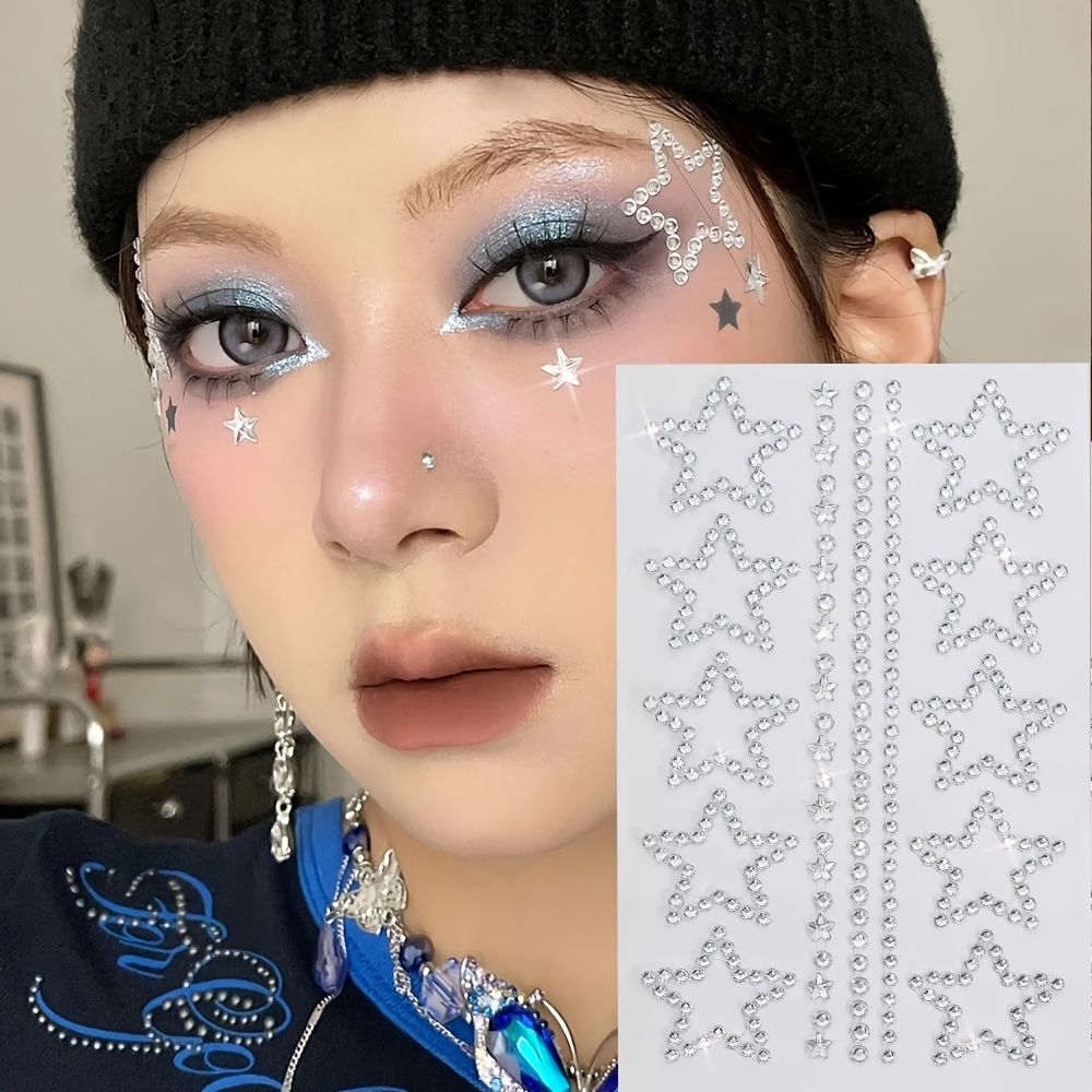 1/2 Folha de Adesivos de Stras - Body Jewelry Stickers avaliação e preço