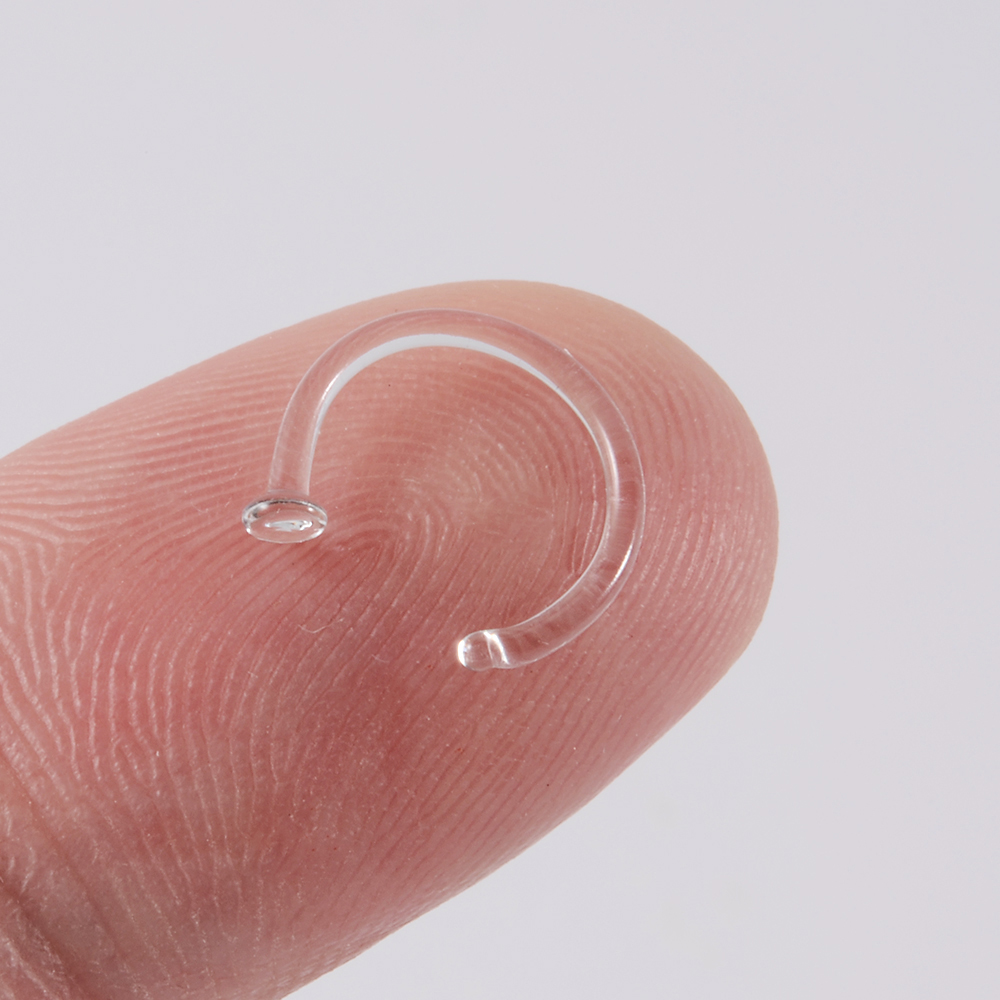 1pc vidro nariz parafuso prisi - Body Jewelry Storage avaliação e preço