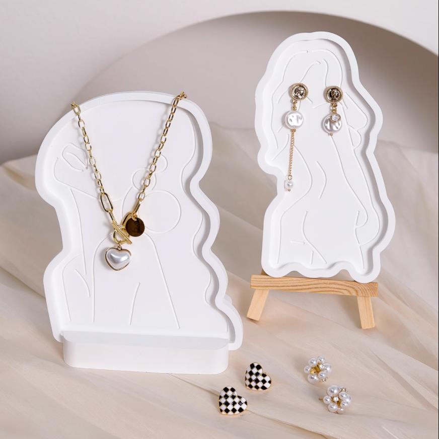Bandeja de gesso molde de sili - Body Jewelry Storage avaliação e preço