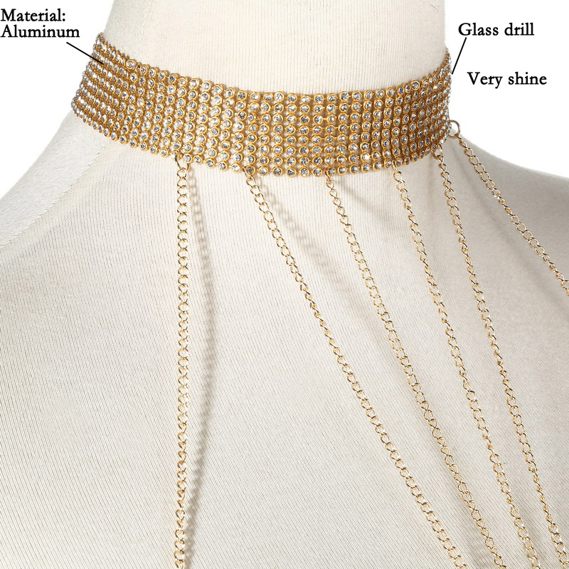 Corrente de corpo cor dourada  - Body Jewelry Women avaliação e preço