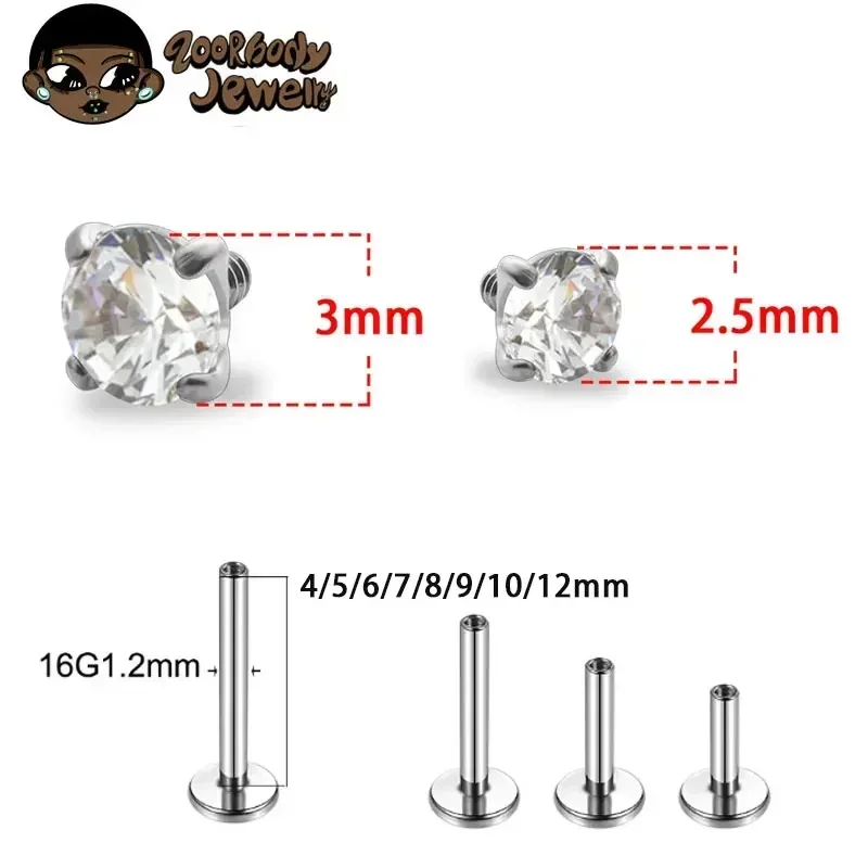 1 peça piercing de titânio g23 - Body Jewelry Lip Ring avaliação e preço