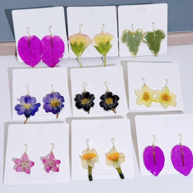 Brincos de Flores Naturais da  - Body Jewelry Wholesale avaliação e preço