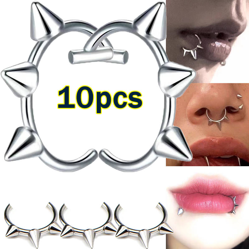 Aço Inoxidável C Em Forma Fake - Body Jewelry Lip Ring avaliação e preço