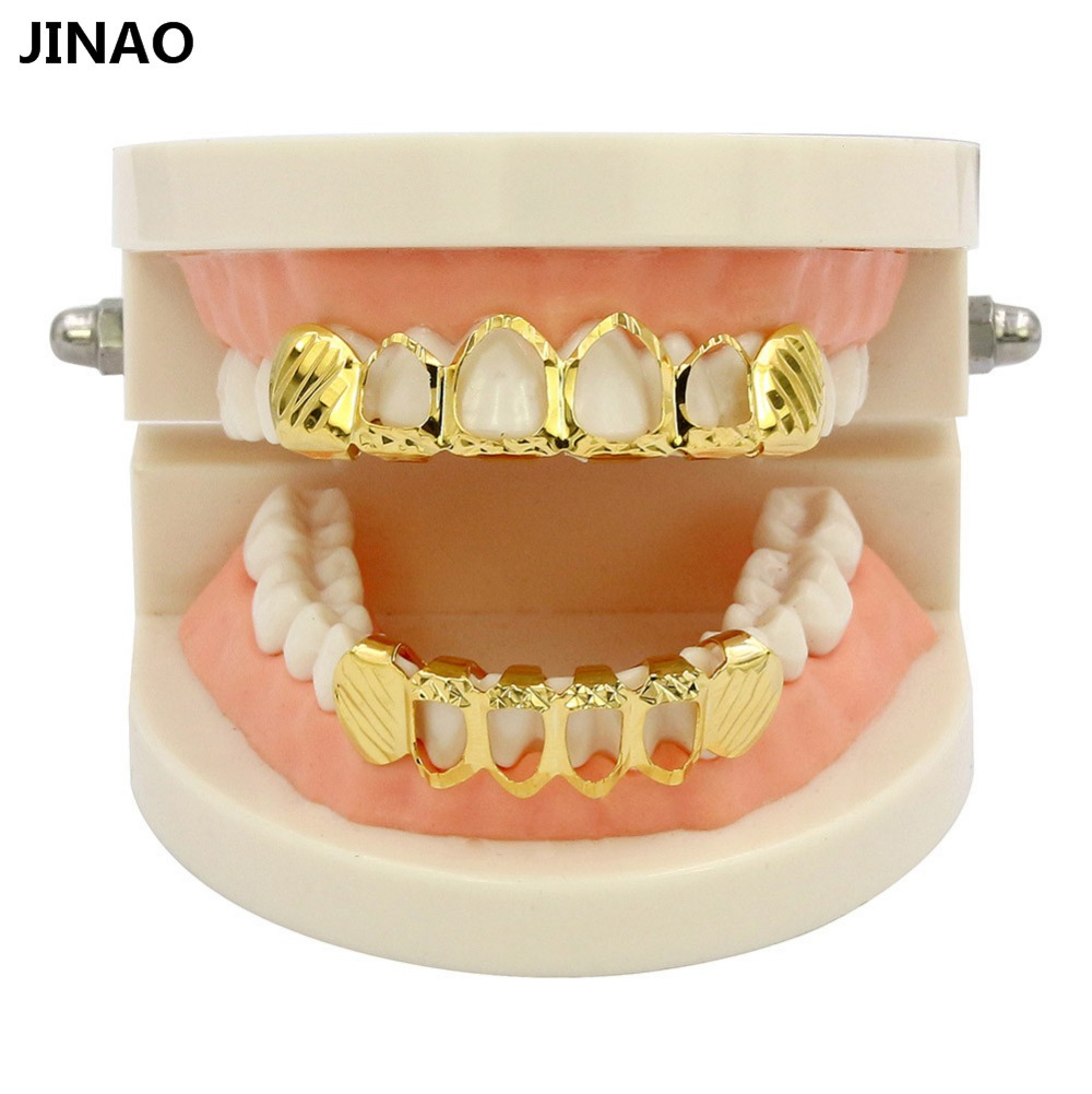 JINAO-Conjunto D-Cut Grillz, c - Body Jewelry Lot avaliação e preço
