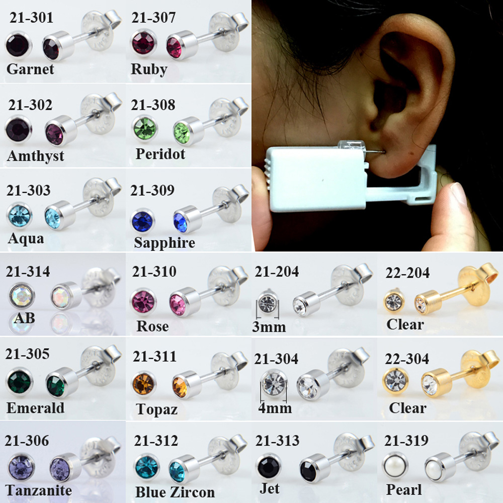 24 pçs/caixa sem dor kit de pi - Body Jewelry Storage avaliação e preço
