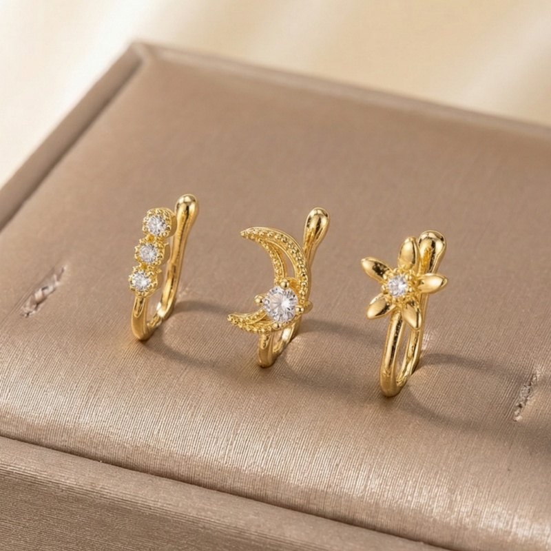 Conjunto de 3 clipes de nariz  - Body Jewelry Lot avaliação e preço