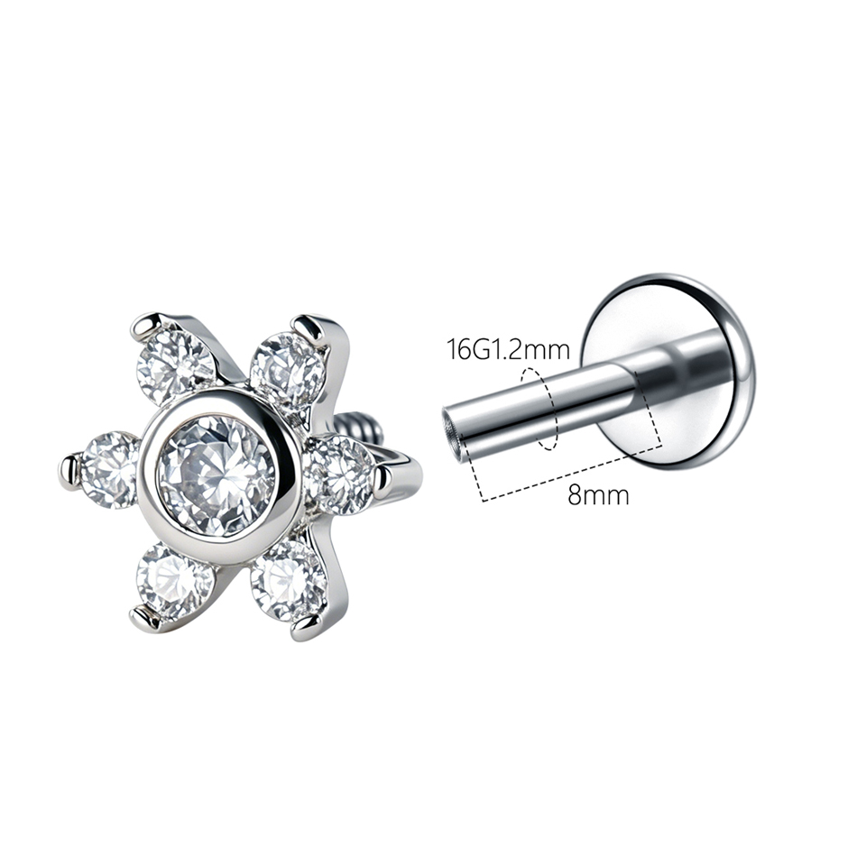 1 Peça Brinco de Hélice em Aço - Body Jewelry Lip Ring avaliação e preço