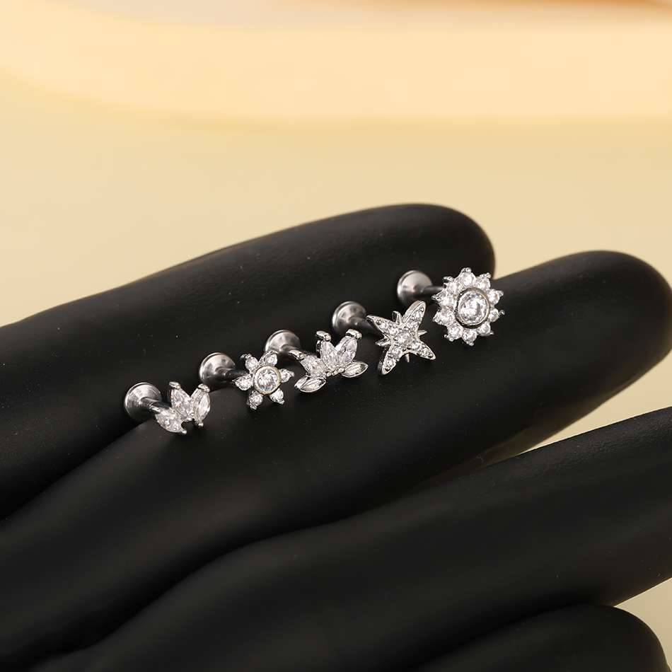 1 Peça Brinco de Hélice em Aço - Body Jewelry Lip Ring avaliação e preço